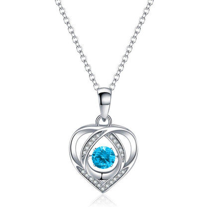 Royal Crystal Heart Pendant Necklace