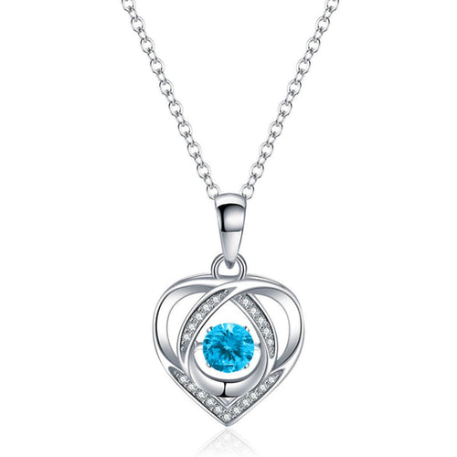 Royal Crystal Heart Pendant Necklace