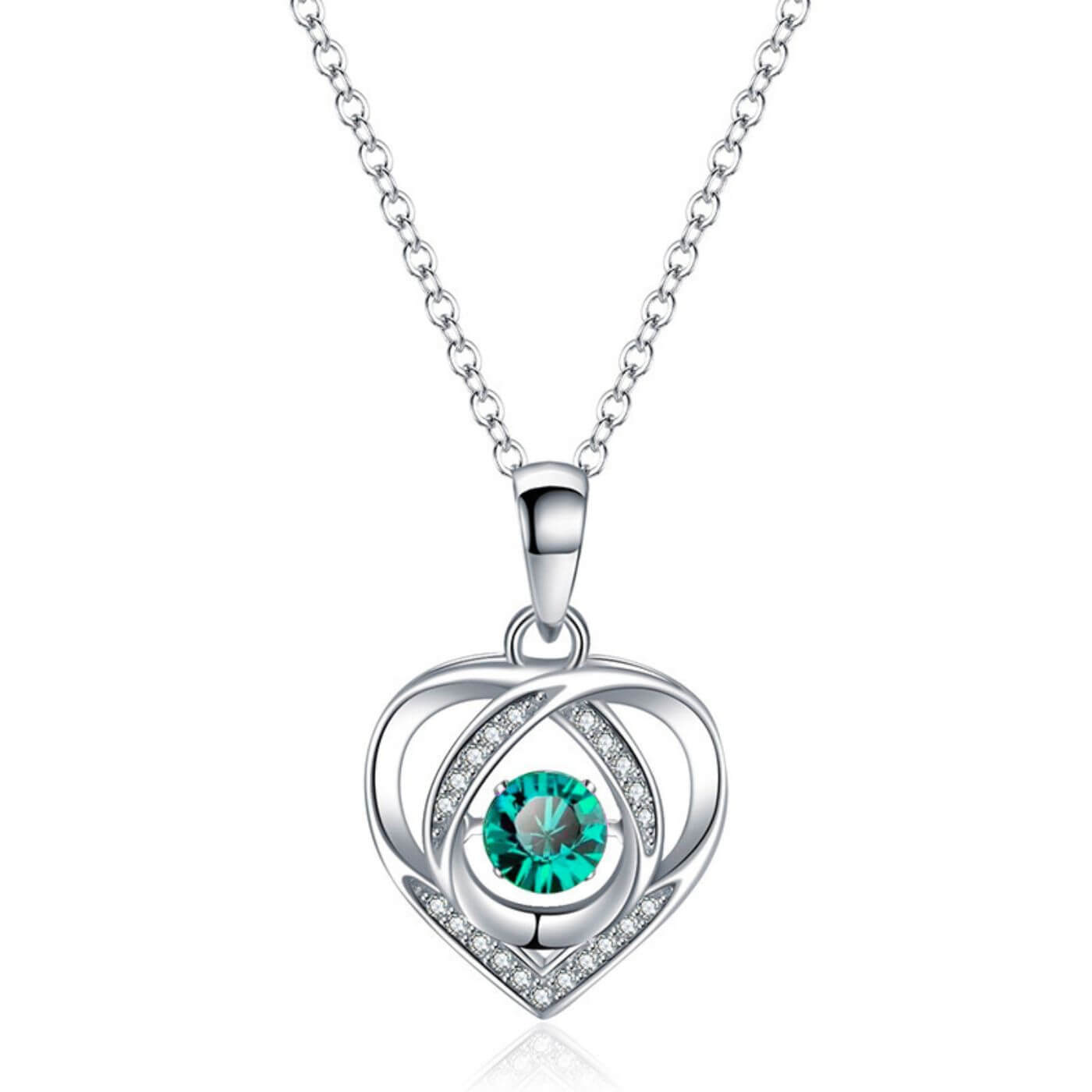 Royal Crystal Heart Pendant Necklace