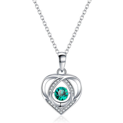 Royal Crystal Heart Pendant Necklace