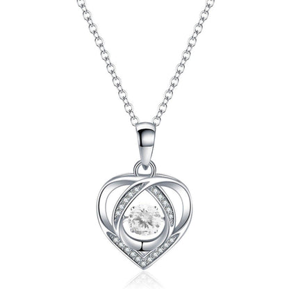 Royal Crystal Heart Pendant Necklace