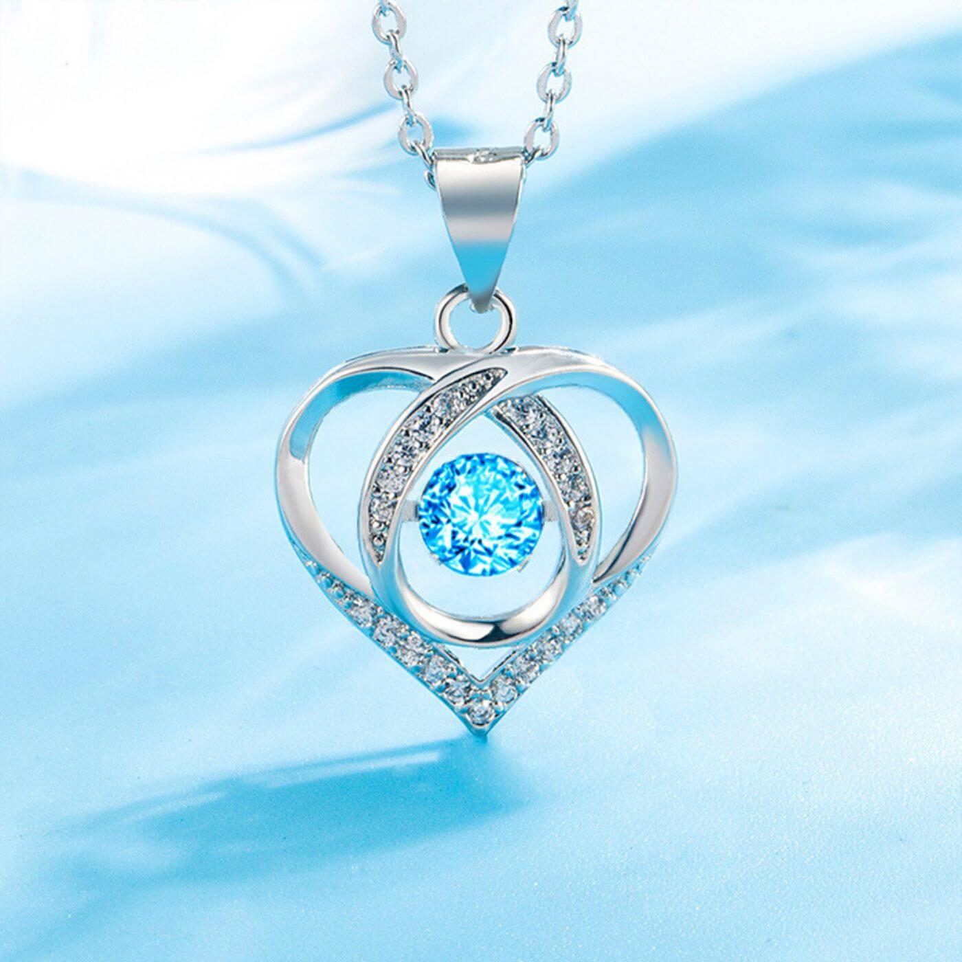 Royal Crystal Heart Pendant Necklace
