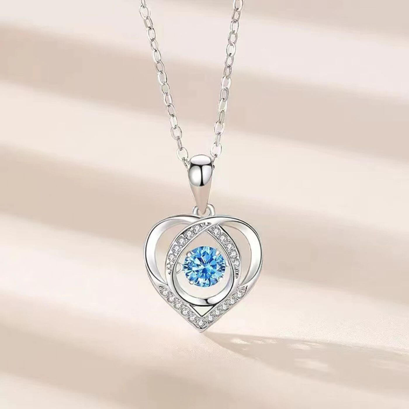 Royal Crystal Heart Pendant Necklace