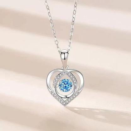 Royal Crystal Heart Pendant Necklace