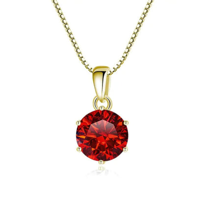 Royal Crystal Solitaire Pendant Necklace