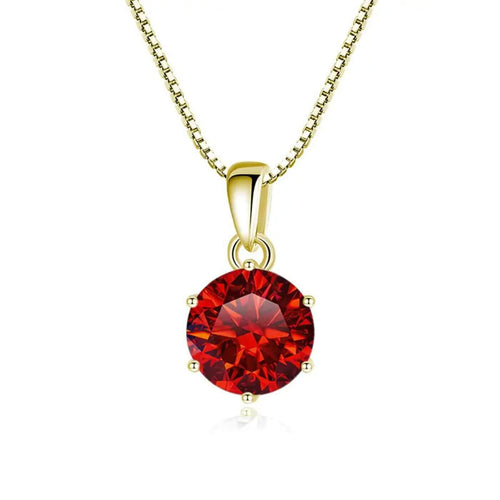 Royal Crystal Solitaire Pendant Necklace