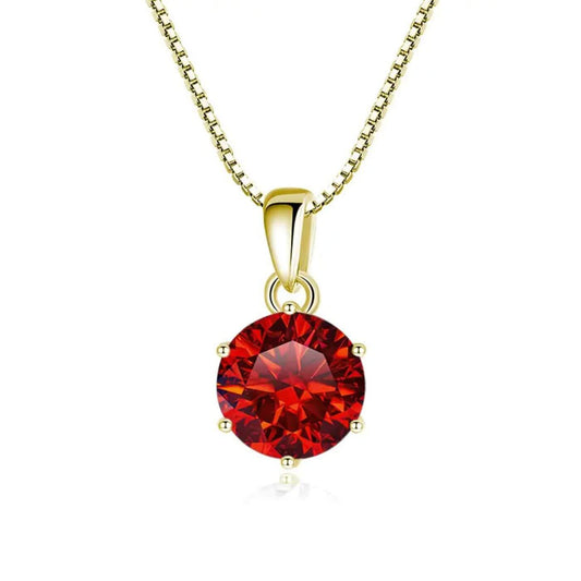 Royal Crystal Solitaire Pendant Necklace