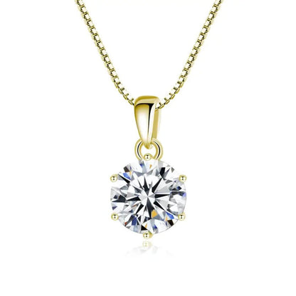 Royal Crystal Solitaire Pendant Necklace