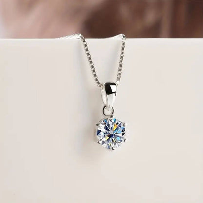 Royal Crystal Solitaire Pendant Necklace