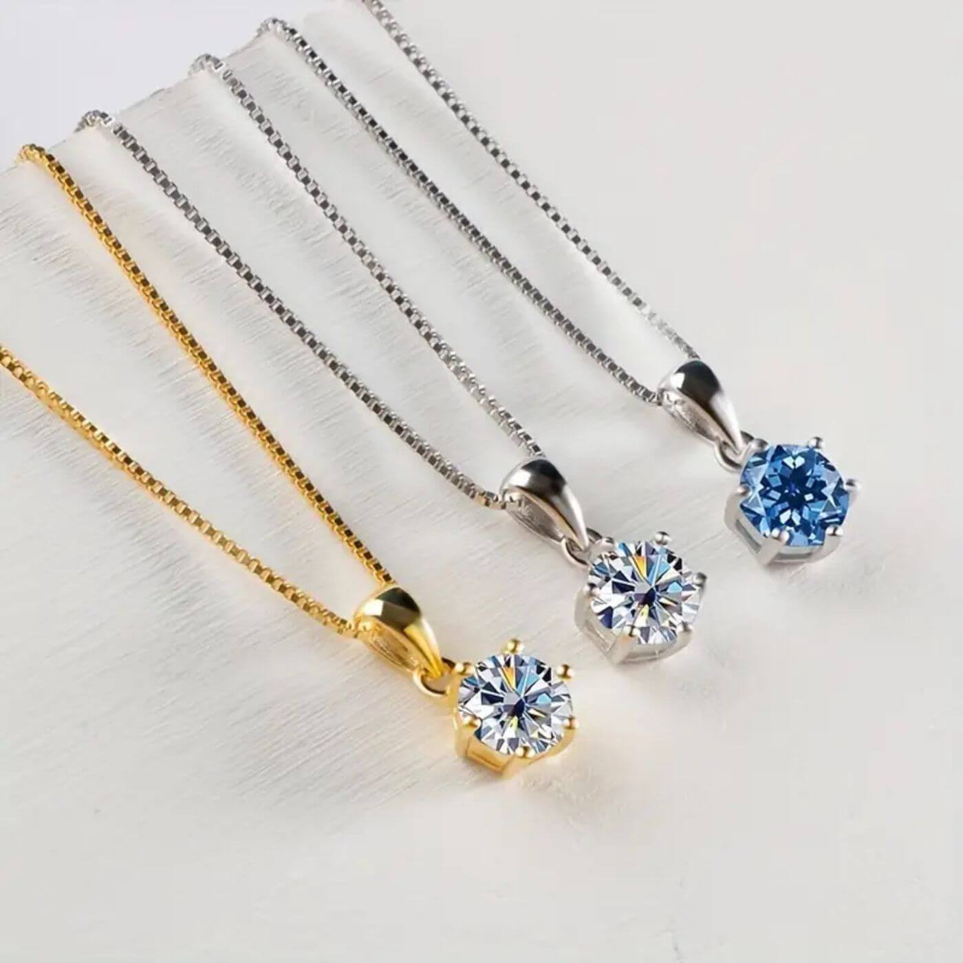 Royal Crystal Solitaire Pendant Necklace