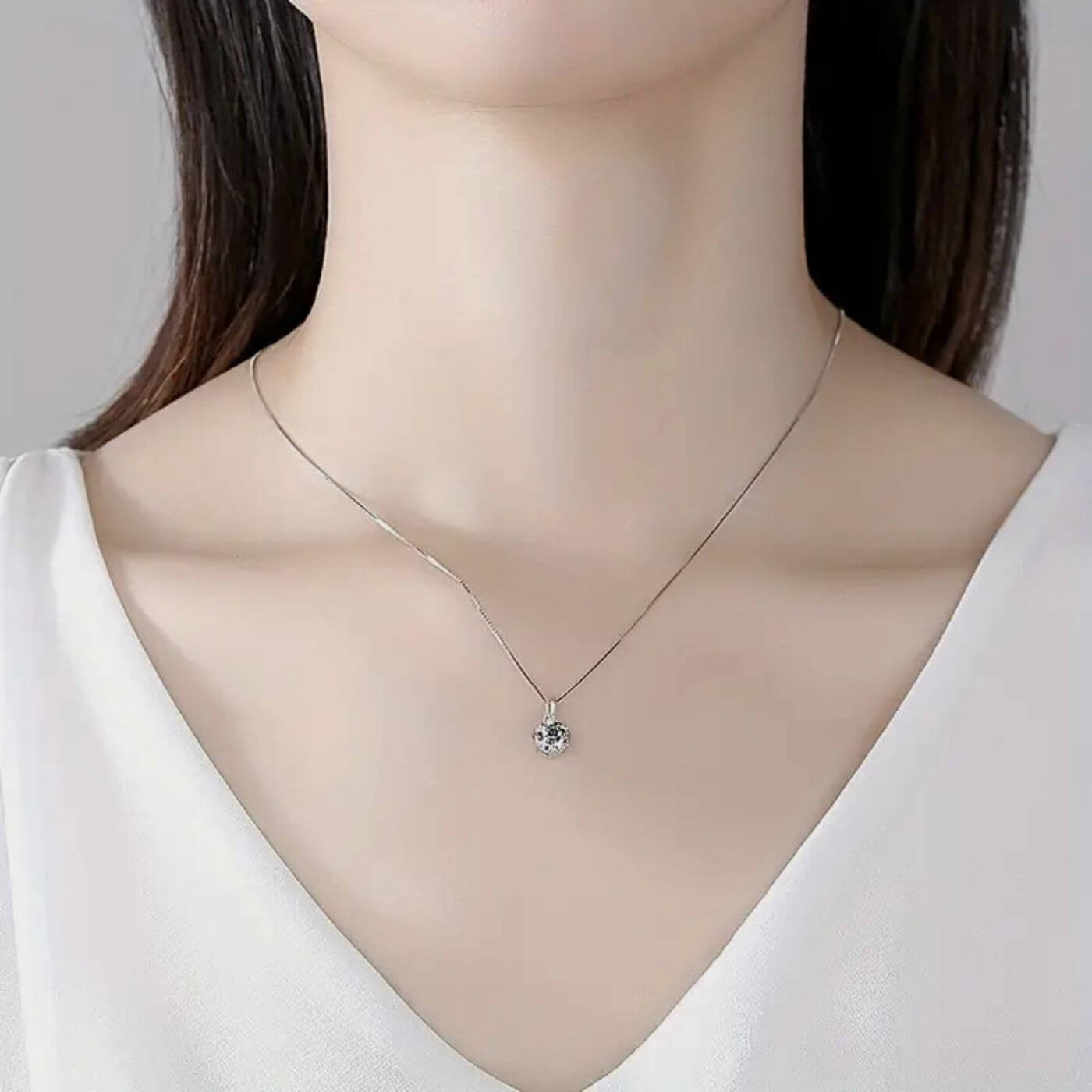 Royal Crystal Solitaire Pendant Necklace