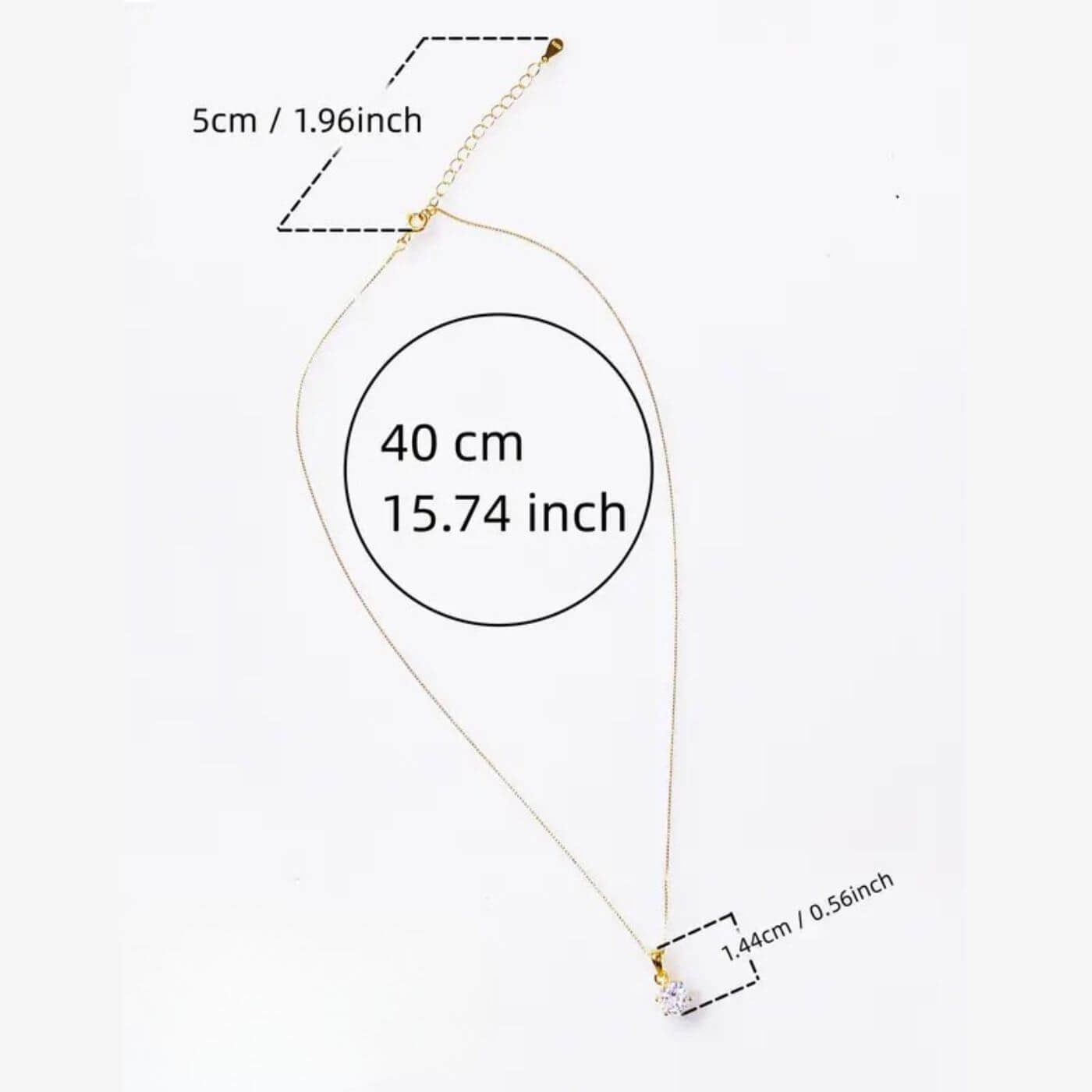 Royal Crystal Solitaire Pendant Necklace