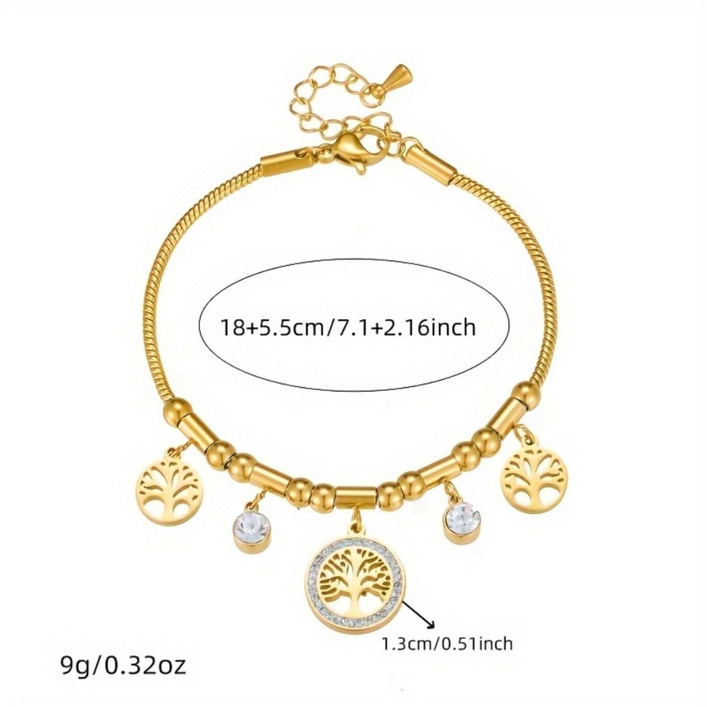 Royal Crystal Tree of Life Bracelet