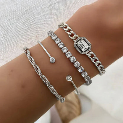 Royal Diamond Layered Bracelet Set