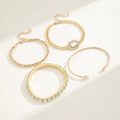 Royal Diamond Layered Bracelet Set