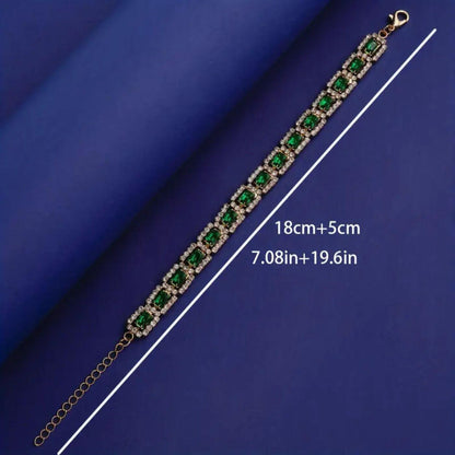 Royal Emerald Gold Tennis Bracelet