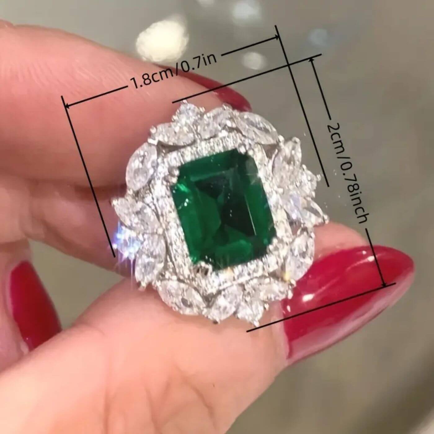 Royal Emerald Halo Earrings