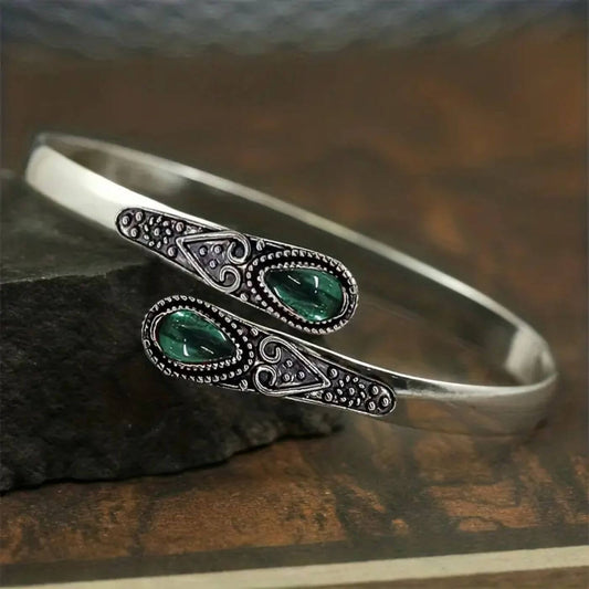 Royal Emerald Teardrop Bracelet