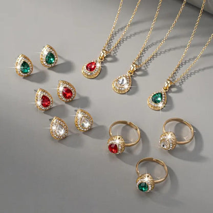 Royal Emerald Teardrop Jewelry Set