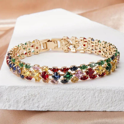 Royal Jewel Tone Statement Bracelet