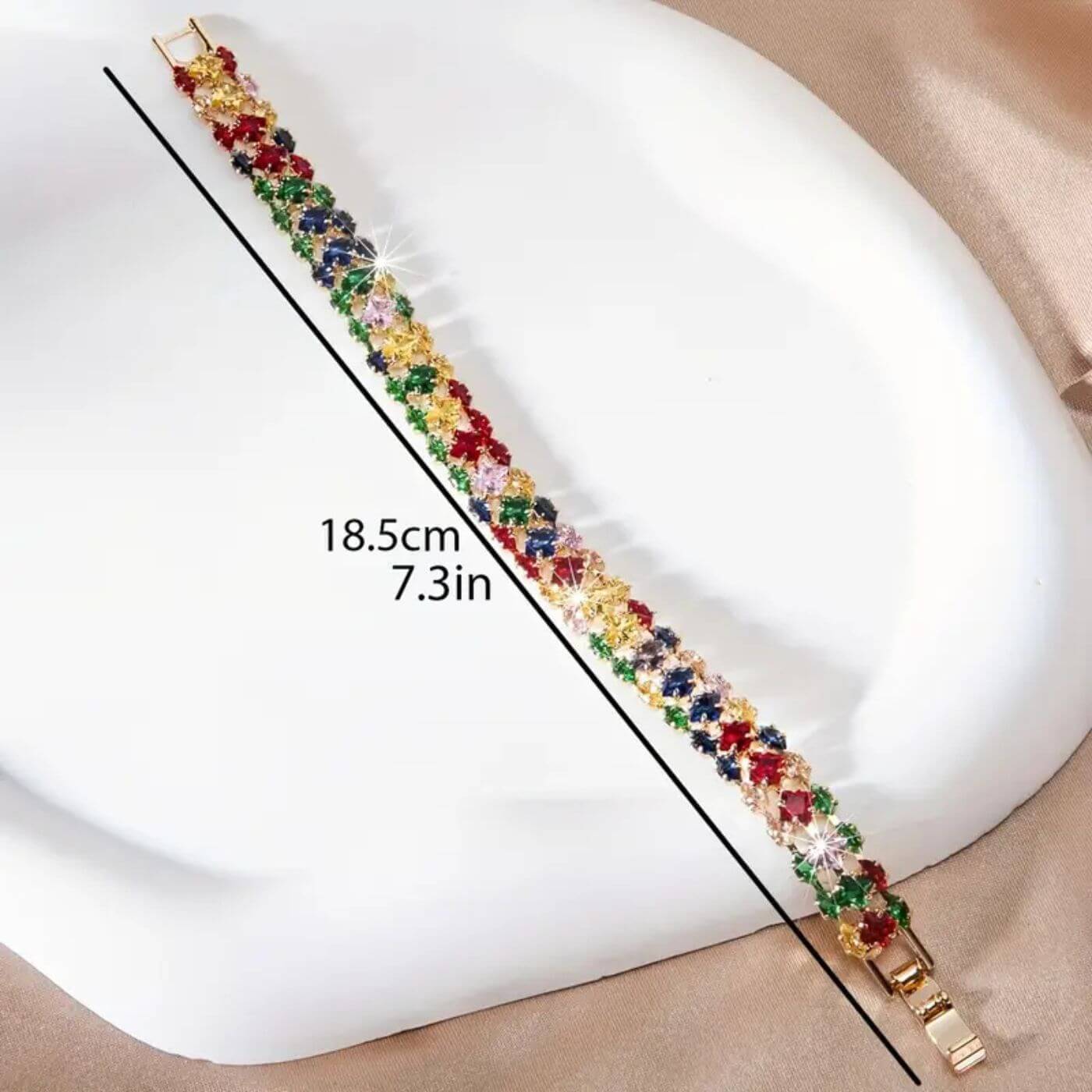 Royal Jewel Tone Statement Bracelet