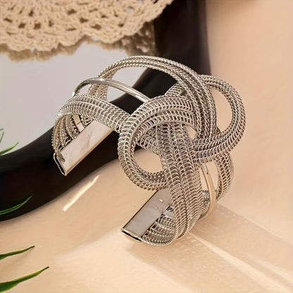 Royal Mesh Knot Cuff Bracelet