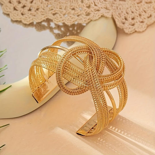 Royal Mesh Knot Cuff Bracelet
