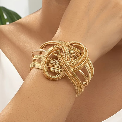 Royal Mesh Knot Cuff Bracelet