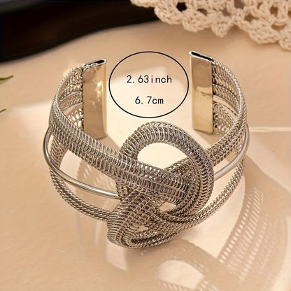 Royal Mesh Knot Cuff Bracelet