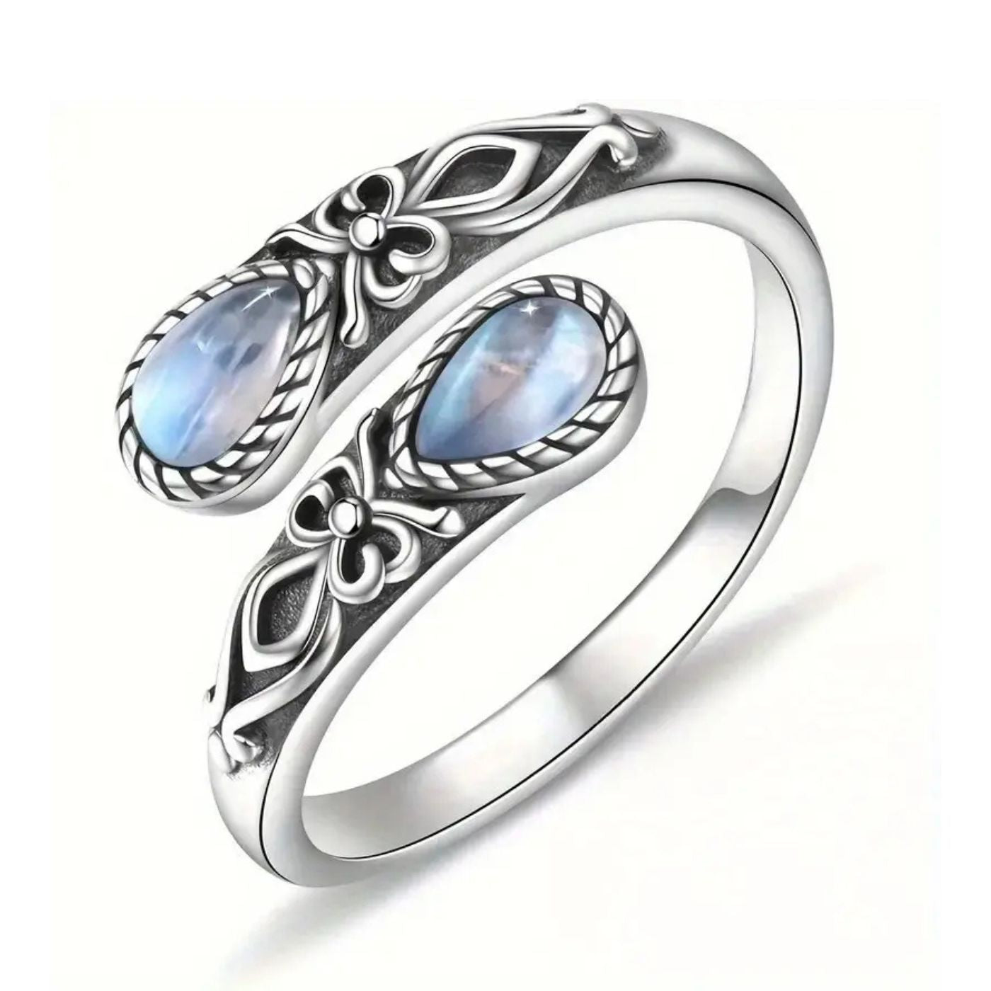 Royal Moonlight Stone Adjustable Ring