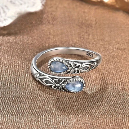 Royal Moonlight Stone Adjustable Ring