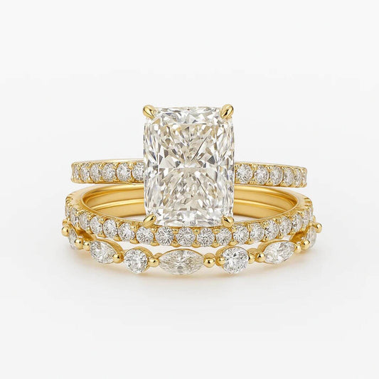 Royal Radiance 3-piece Wedding Ring Set