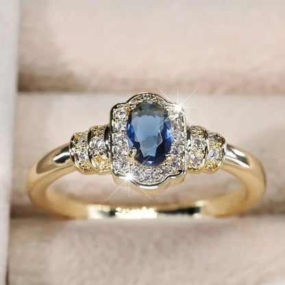 Royal Sapphire Gold Engagement Ring