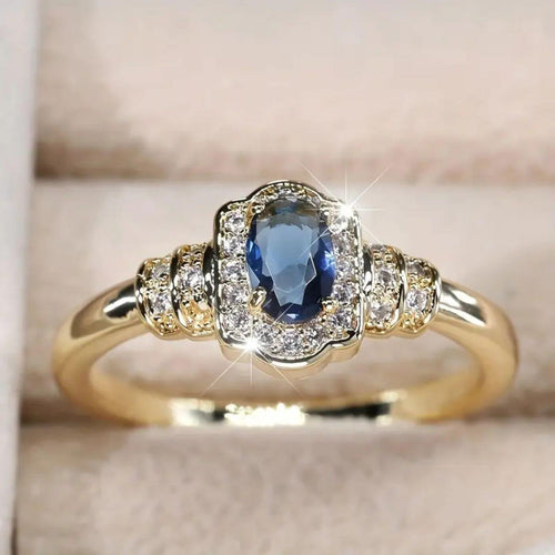 Royal Sapphire Gold Engagement Ring