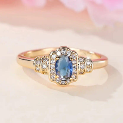 Royal Sapphire Gold Engagement Ring
