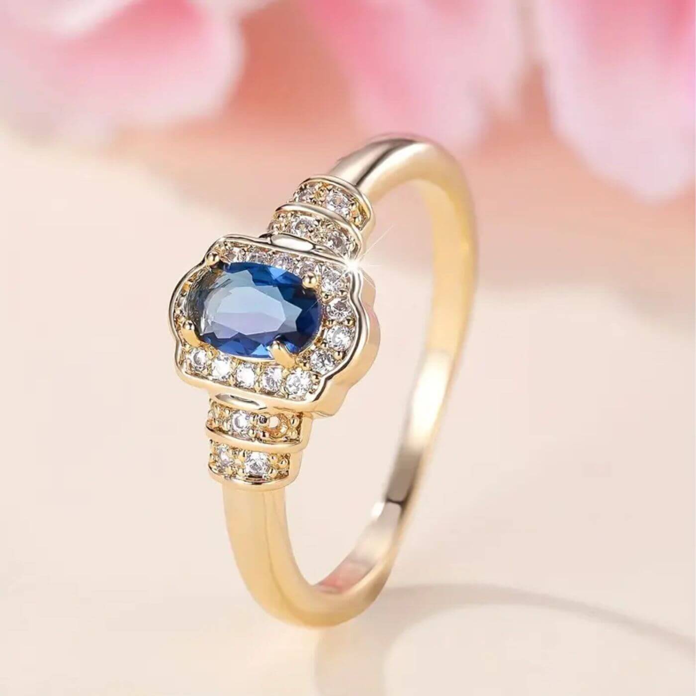 Royal Sapphire Gold Engagement Ring