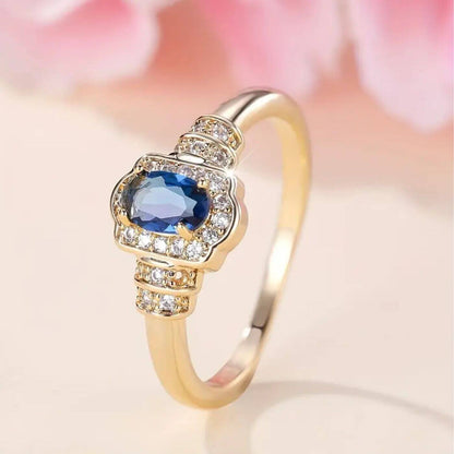 Royal Sapphire Gold Engagement Ring
