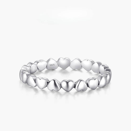 Royal Sterling Silver Heart Pattern Ring