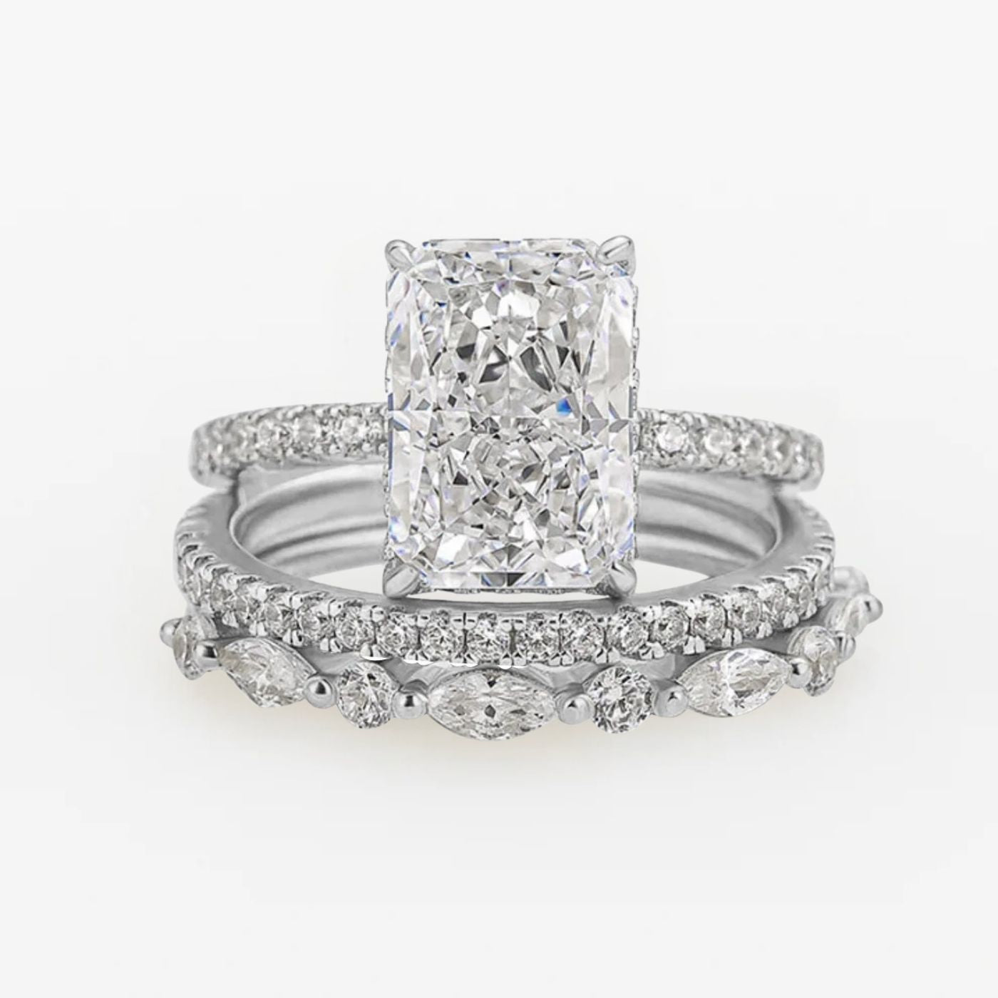 Royal Radiance 3-piece Wedding Ring Set