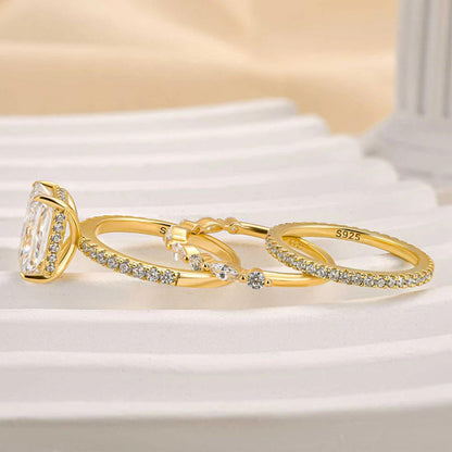 Royal Radiance 3-piece Wedding Ring Set