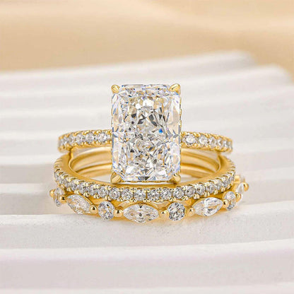 Royal Radiance 3-piece Wedding Ring Set