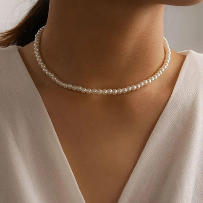Timeless Round Pearl Choker Necklace