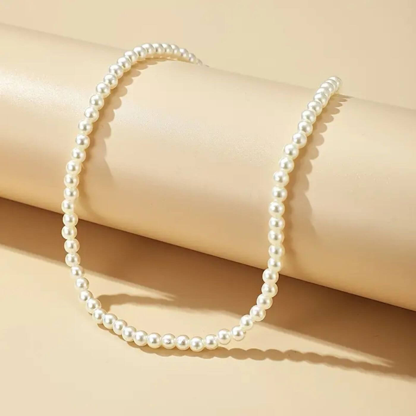 Timeless Round Pearl Choker Necklace