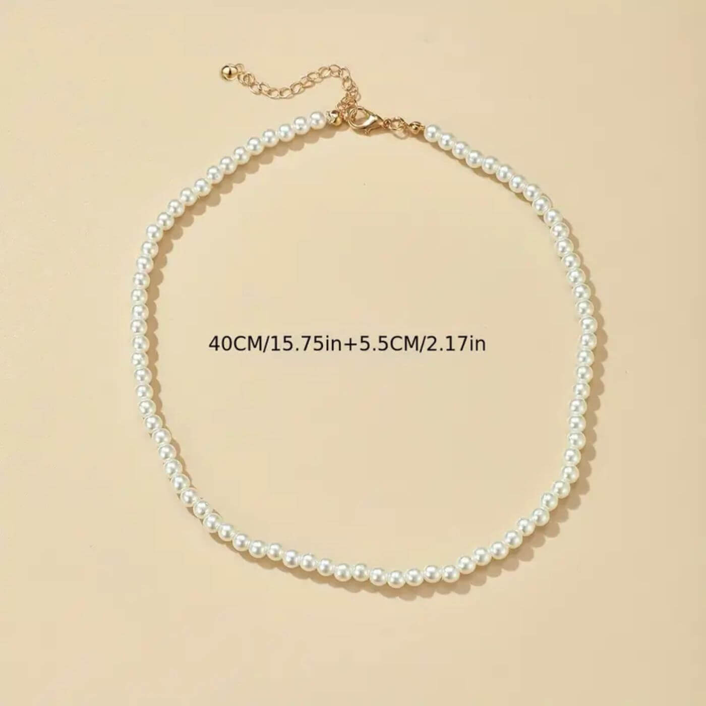 Timeless Round Pearl Choker Necklace