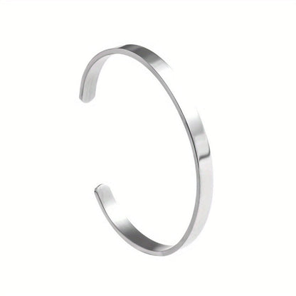 Titanium Shine Minimalist Open Bracelet