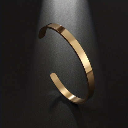 Titanium Shine Minimalist Open Bracelet