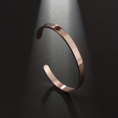 Titanium Shine Minimalist Open Bracelet