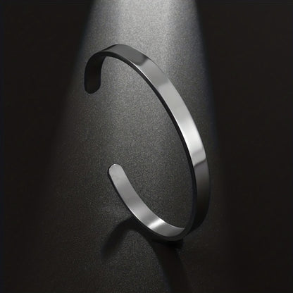Titanium Shine Minimalist Open Bracelet