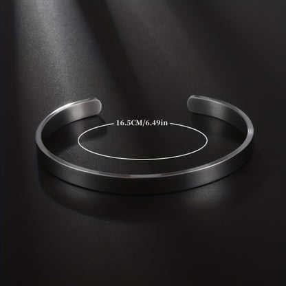 Titanium Shine Minimalist Open Bracelet